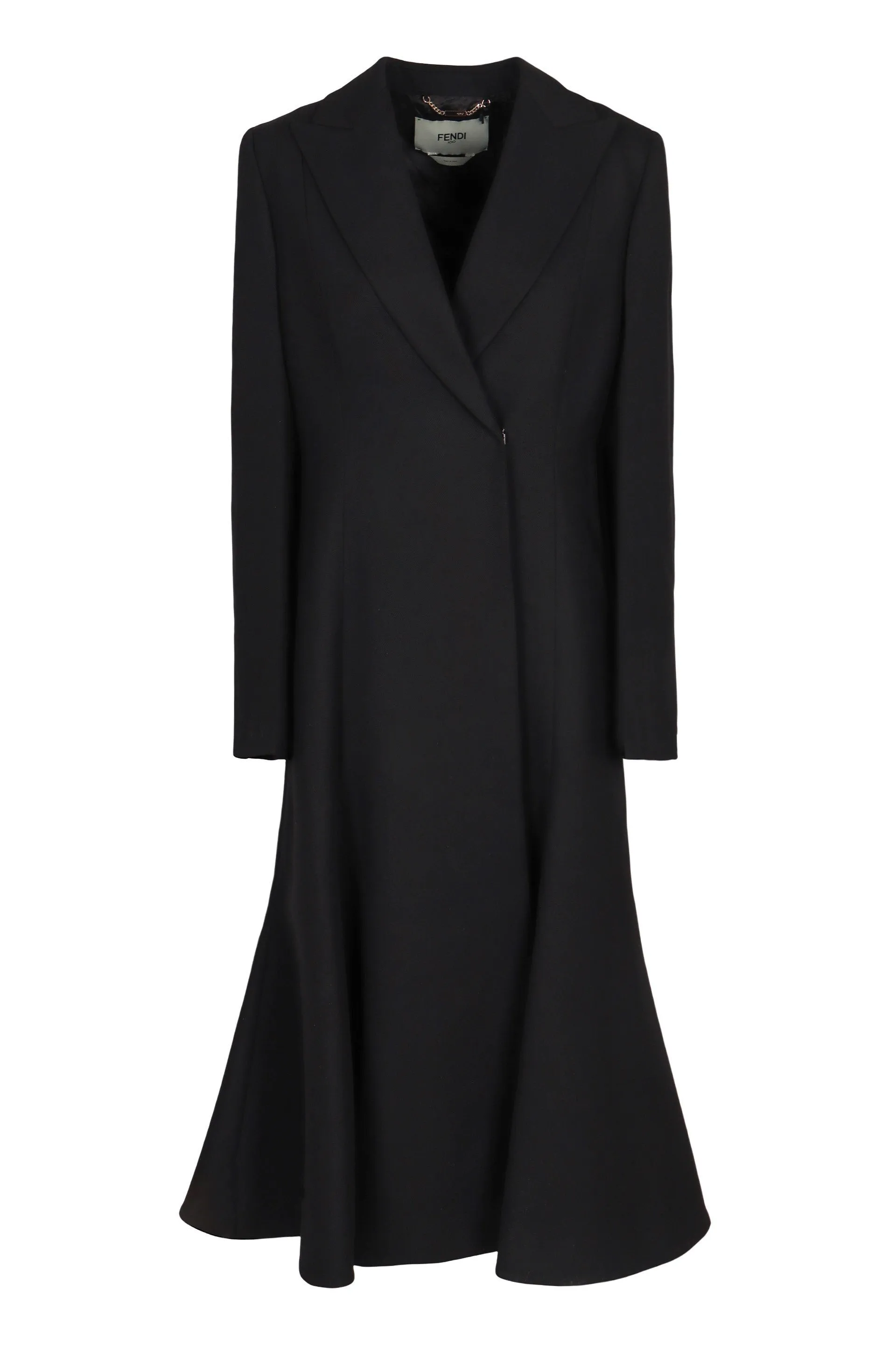 BLACK GRAIN DE POUDRE WOOL COAT sold by Lord & Taylor
