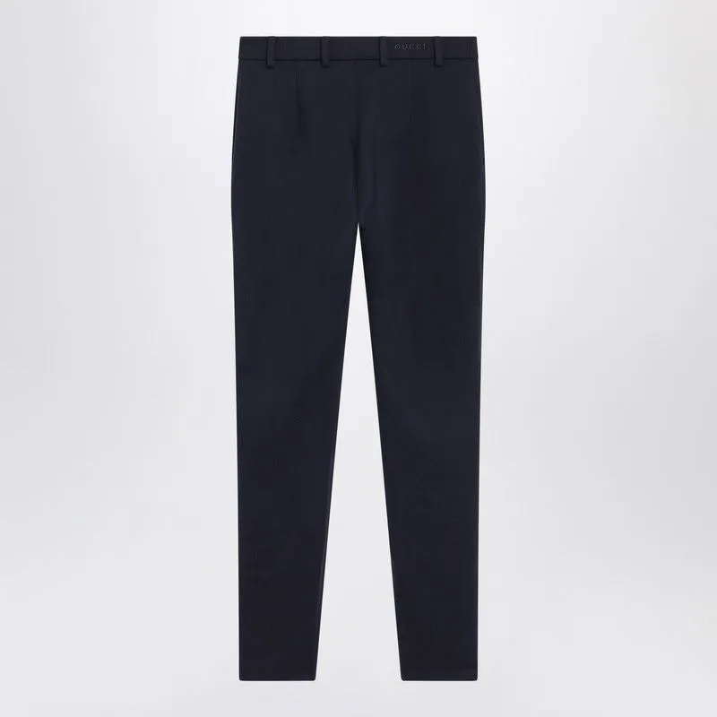 SLIM BLUE WOOL TROUSERS sold by Lord & Taylor product image thumbnail 2