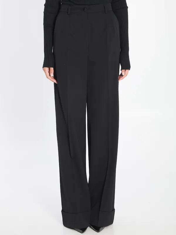 BLACK WOOL-BLEND TROUSERS sold by Lord & Taylor