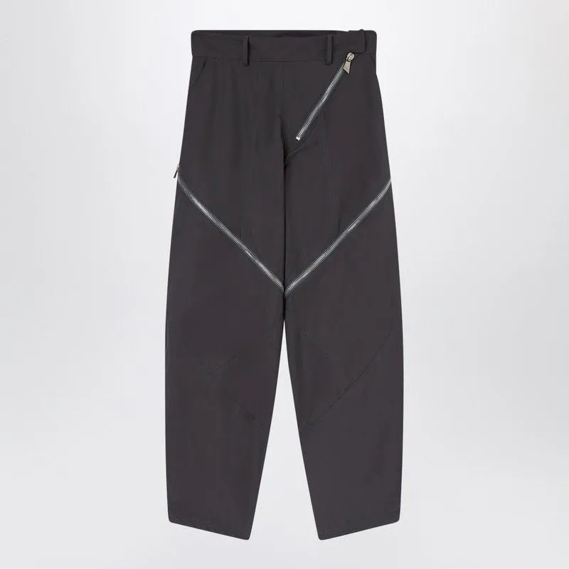 DARK GREY TROUSERS WITH ZIP DETAILS sold by Lord & Taylor