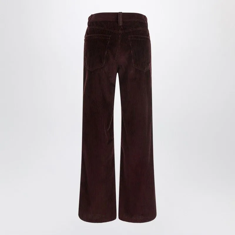 WIDE-LEG BORDEAUX VELVET TROUSERS sold by Lord & Taylor product image thumbnail 2