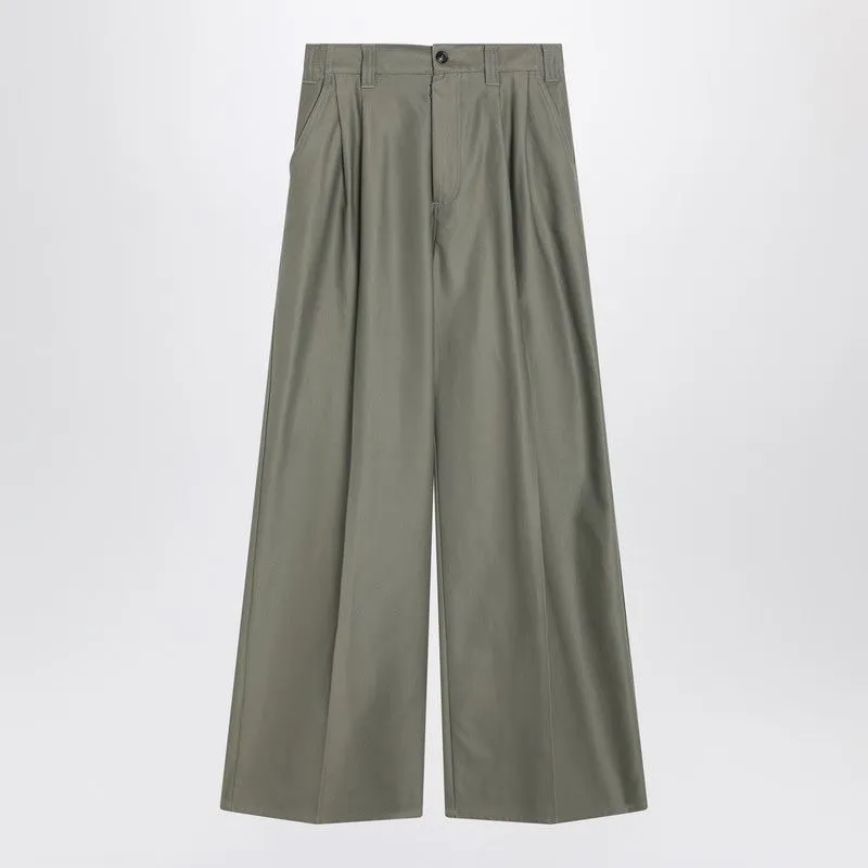 KHAKI WIDE-LEG TROUSERS sold by Lord & Taylor