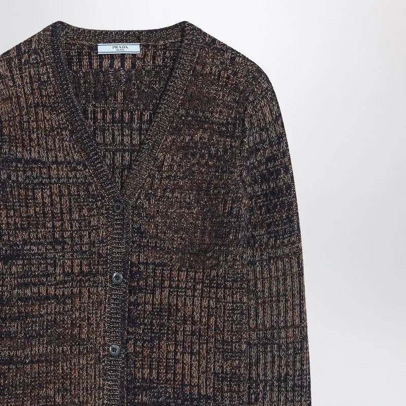 NAVY BLUE/RUST CARDIGAN IN WOOL AND CASHMERE sold by Lord & Taylor product image thumbnail 2