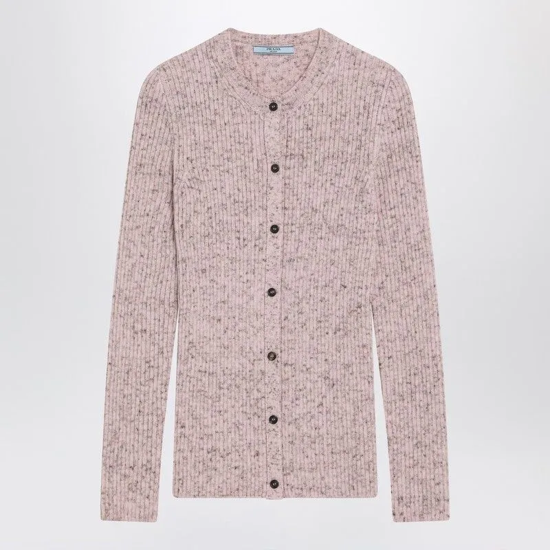 PINK RIBBED WOOL CARDIGAN sold by Lord & Taylor