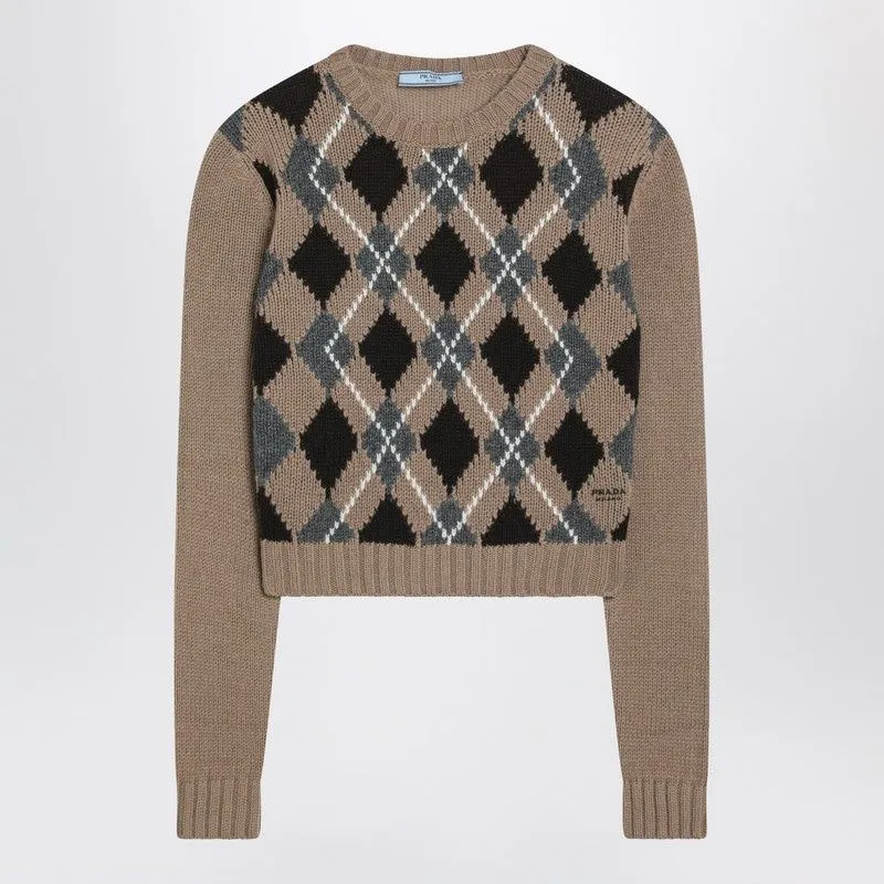 BEIGE JACQUARD CASHMERE SWEATER sold by Lord & Taylor