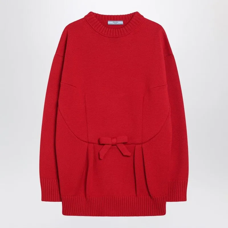 RED WOOL SWEATER WITH BOW sold by Lord & Taylor