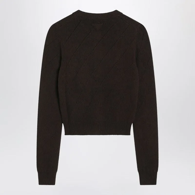 DARK BROWN CASHMERE CARDIGAN sold by Lord & Taylor product image thumbnail 2