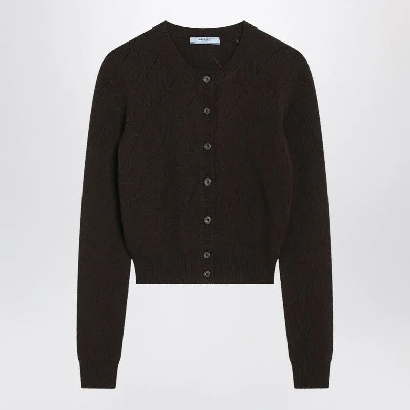 DARK BROWN CASHMERE CARDIGAN sold by Lord & Taylor