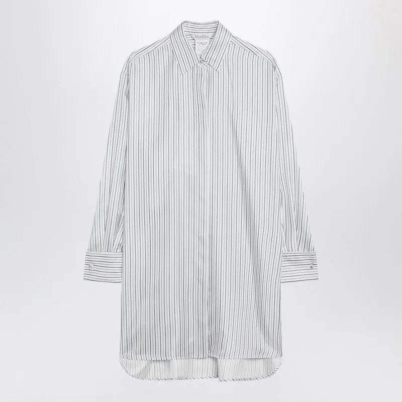 OVERSIZED STRIPED SILK SHIRT sold by Lord & Taylor