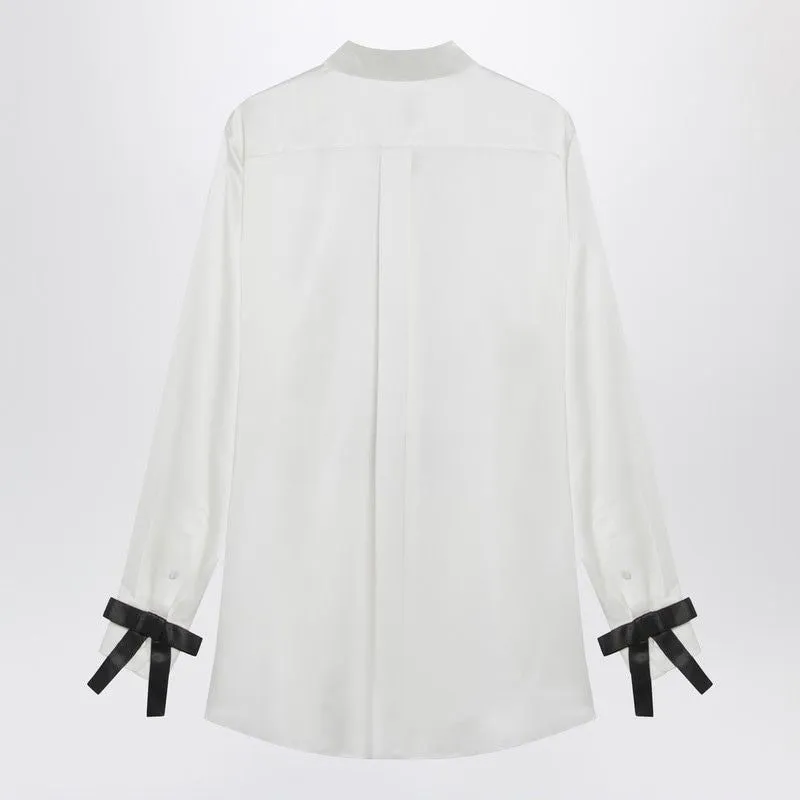 WHITE SILK SHIRT WITH BOWS sold by Lord & Taylor product image thumbnail 2
