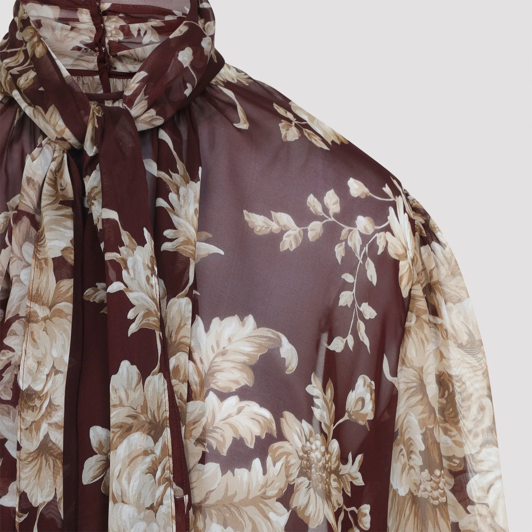CHIFFON SHIRT WITH ROSE PRINT sold by Lord & Taylor product image thumbnail 4
