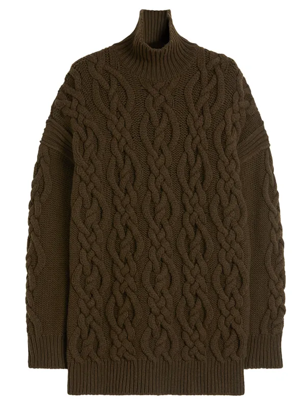 WOOL AND CASHMERE CABLE-KNIT DRESS sold by Lord & Taylor