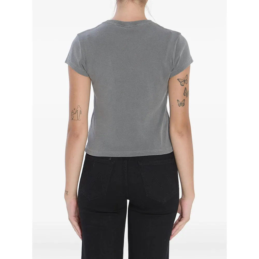 Grey Ribbed Rhinestone T-Shirt sold by Lord & Taylor product image thumbnail 4