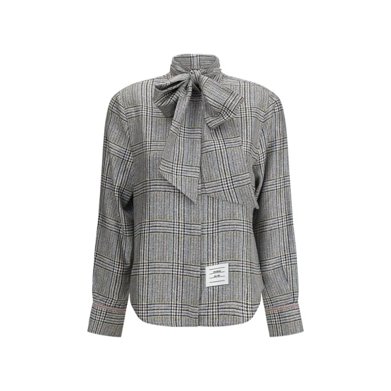 Hunting Tweed Silk Twill Shirt made by Thom Browne