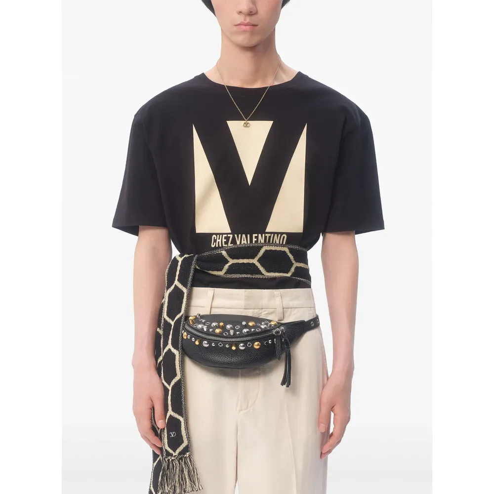 Valentino Black Logo T-Shirt sold by Lord & Taylor product image thumbnail 3