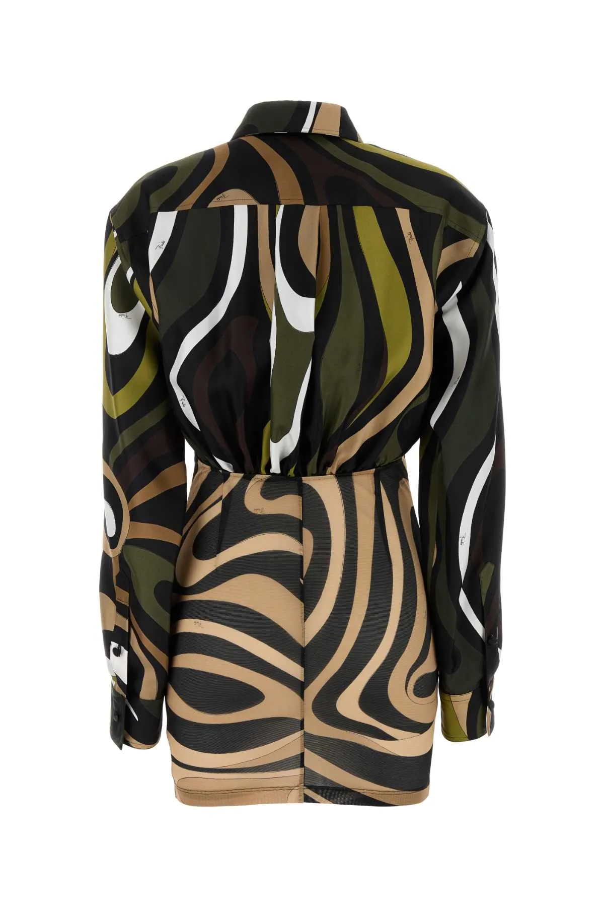 PRINTED TWILL AND STRETCH MESH MINI DRESS sold by Lord & Taylor product image thumbnail 2