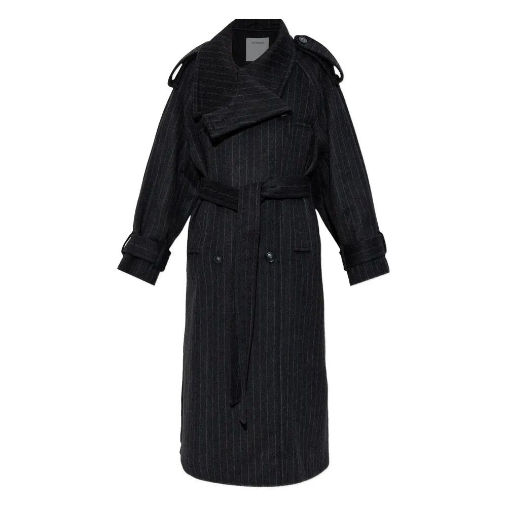 Double-Breasted Pinstripe Wool Coat sold by Lord & Taylor