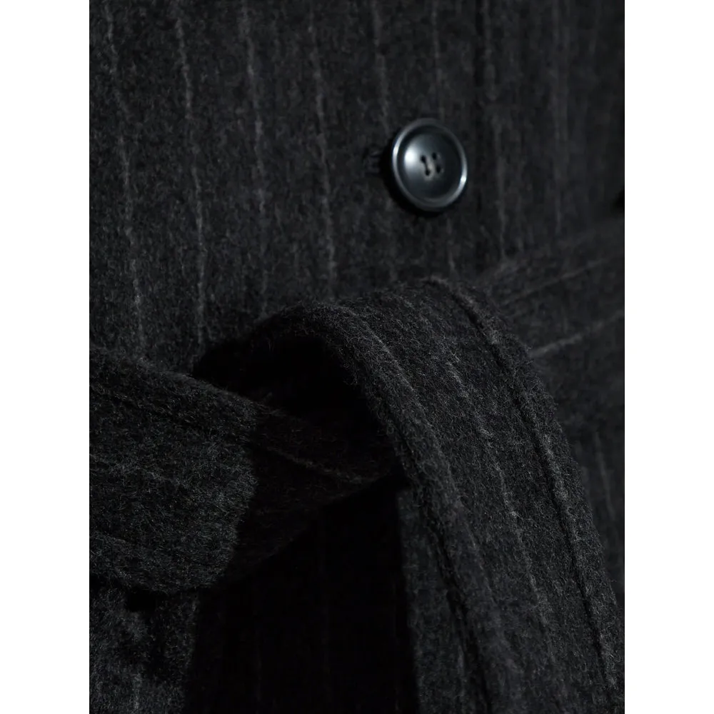 Double-Breasted Pinstripe Wool Coat sold by Lord & Taylor product image thumbnail 5