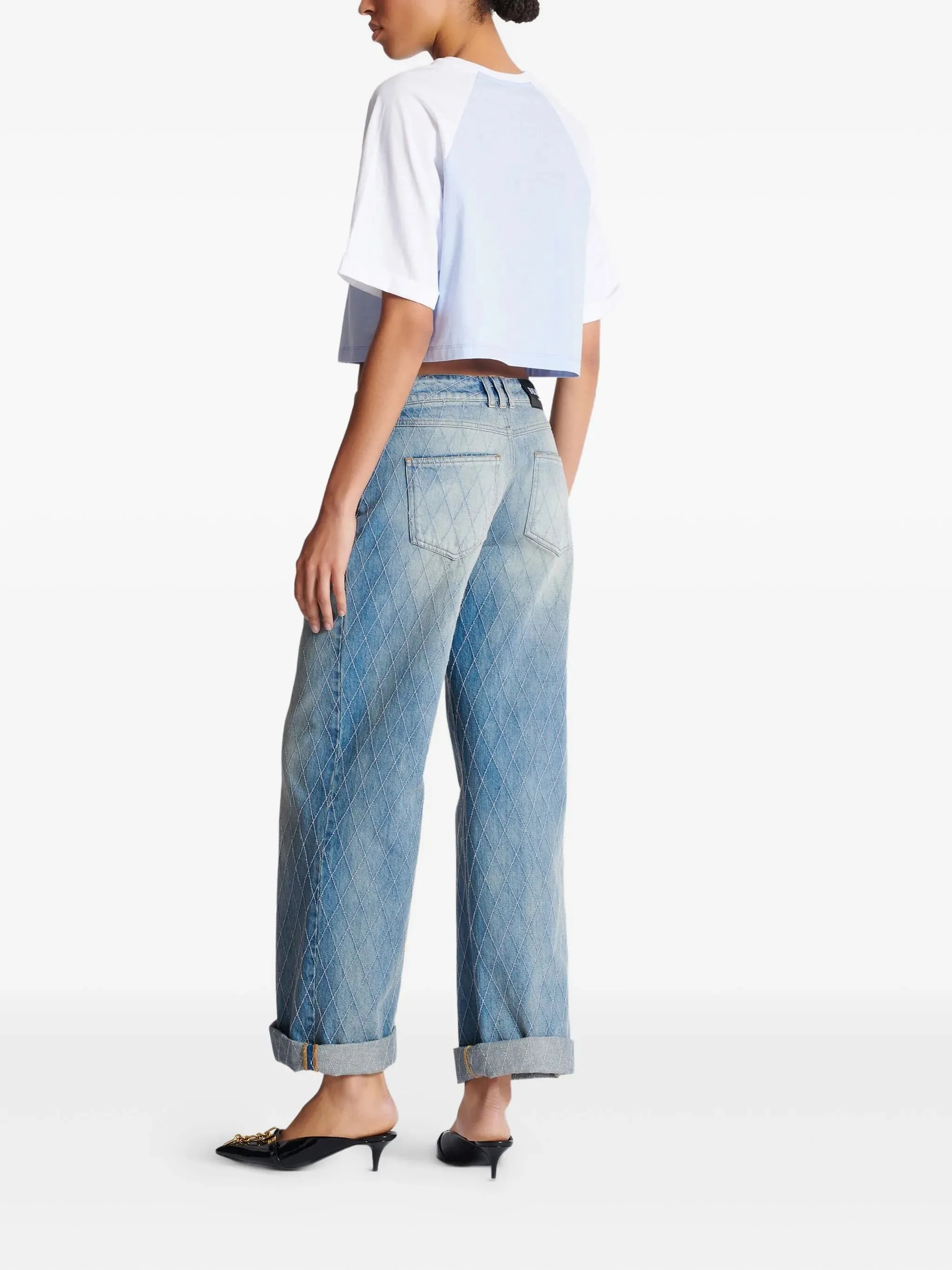 T-SHIRT WITH BALMAIN PARIS PRINT sold by Lord & Taylor product image thumbnail 2