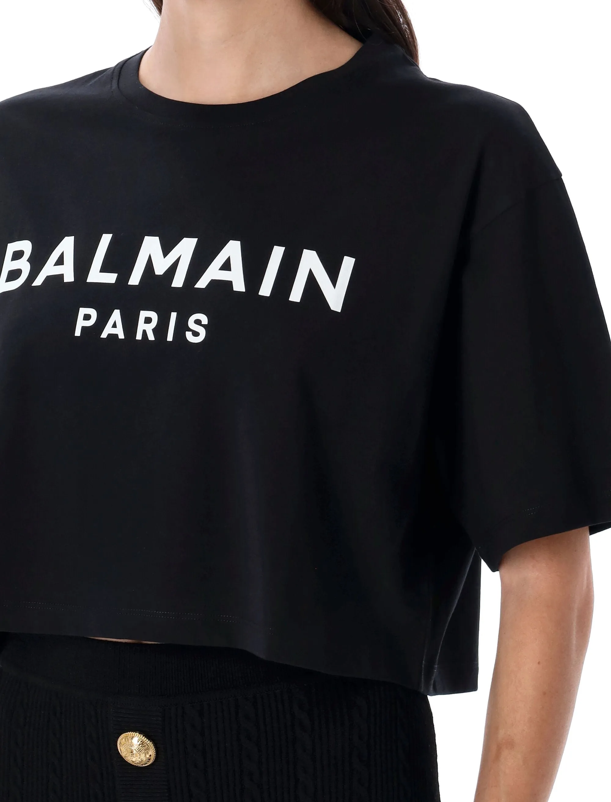 T-SHIRT WITH BALMAIN PARIS PRINT sold by Lord & Taylor product image thumbnail 3
