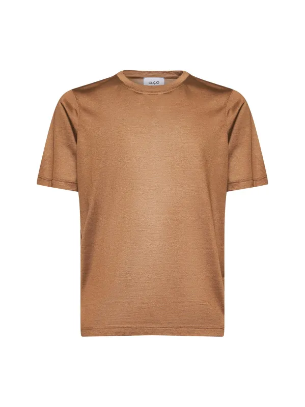 Camel Silk Jersey Crewneck T-Shirt sold by Lord & Taylor