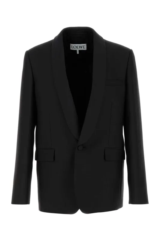 BLACK WOOL BLEND BLAZER sold by Lord & Taylor