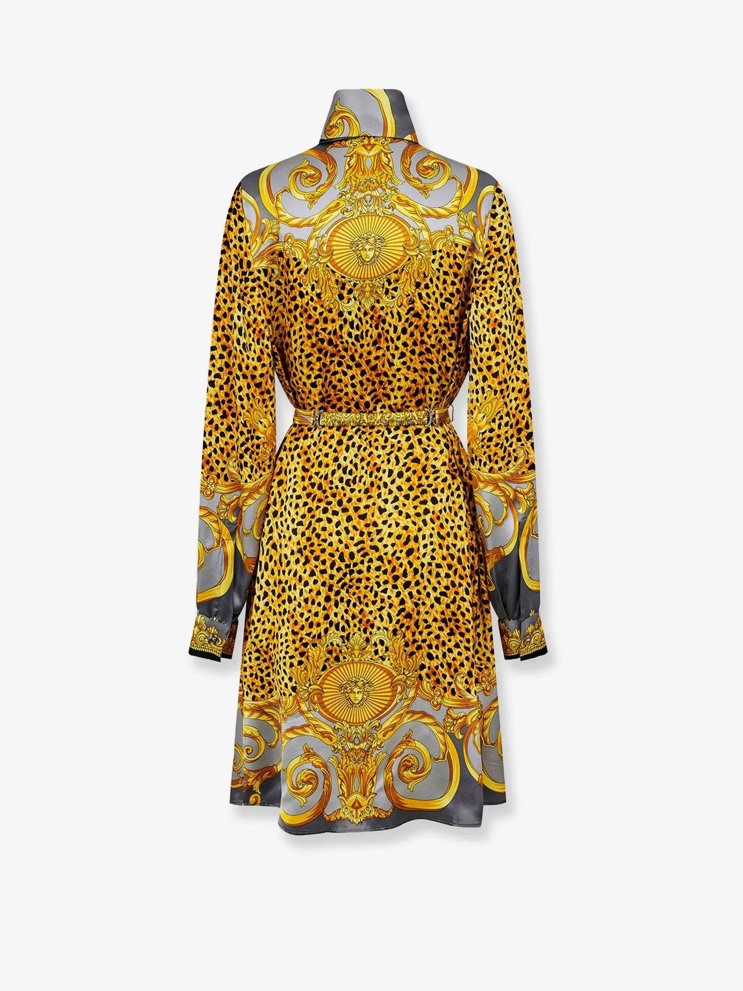 Silk Chemisier Dress with Medusa Buckle sold by Lord & Taylor product image thumbnail 2