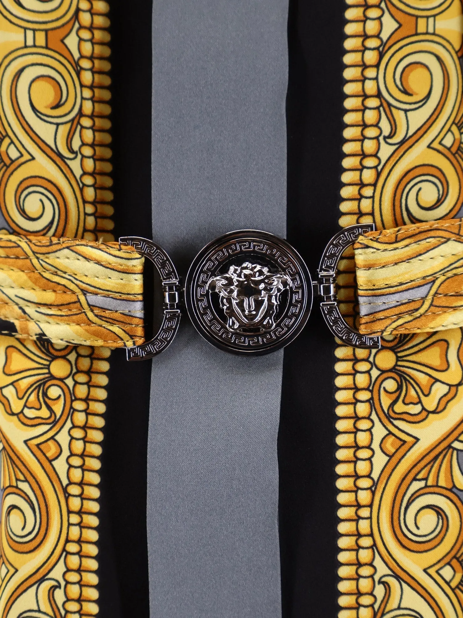 Silk Chemisier Dress with Medusa Buckle sold by Lord & Taylor product image thumbnail 3