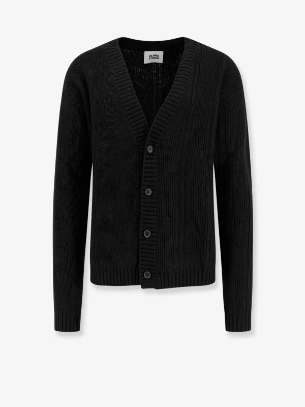 Black Wool V-Neck Cardigan sold by Lord & Taylor