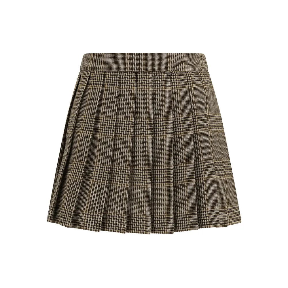Prince of Wales Pleated Wool Skirt sold by Lord & Taylor product image thumbnail 2