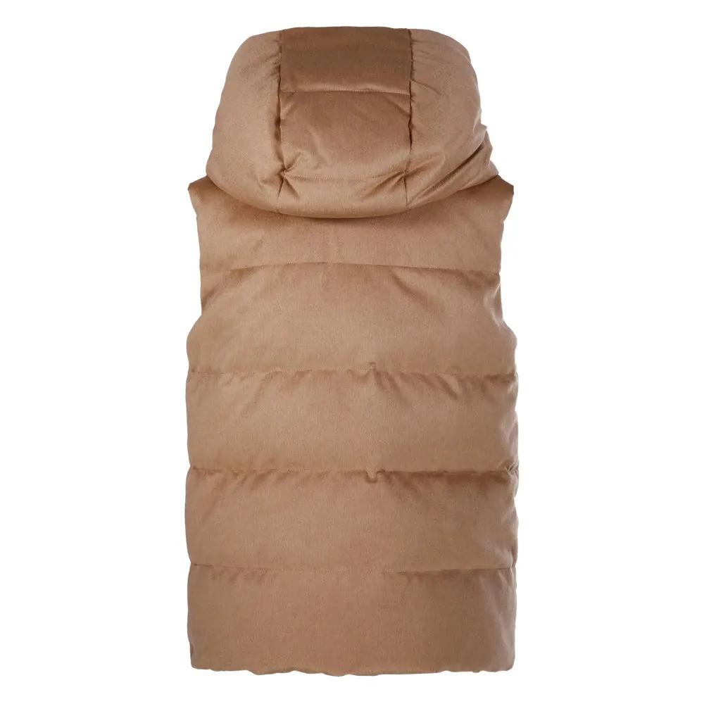 Camel Padded Hooded Waistcoat sold by Lord & Taylor product image thumbnail 3