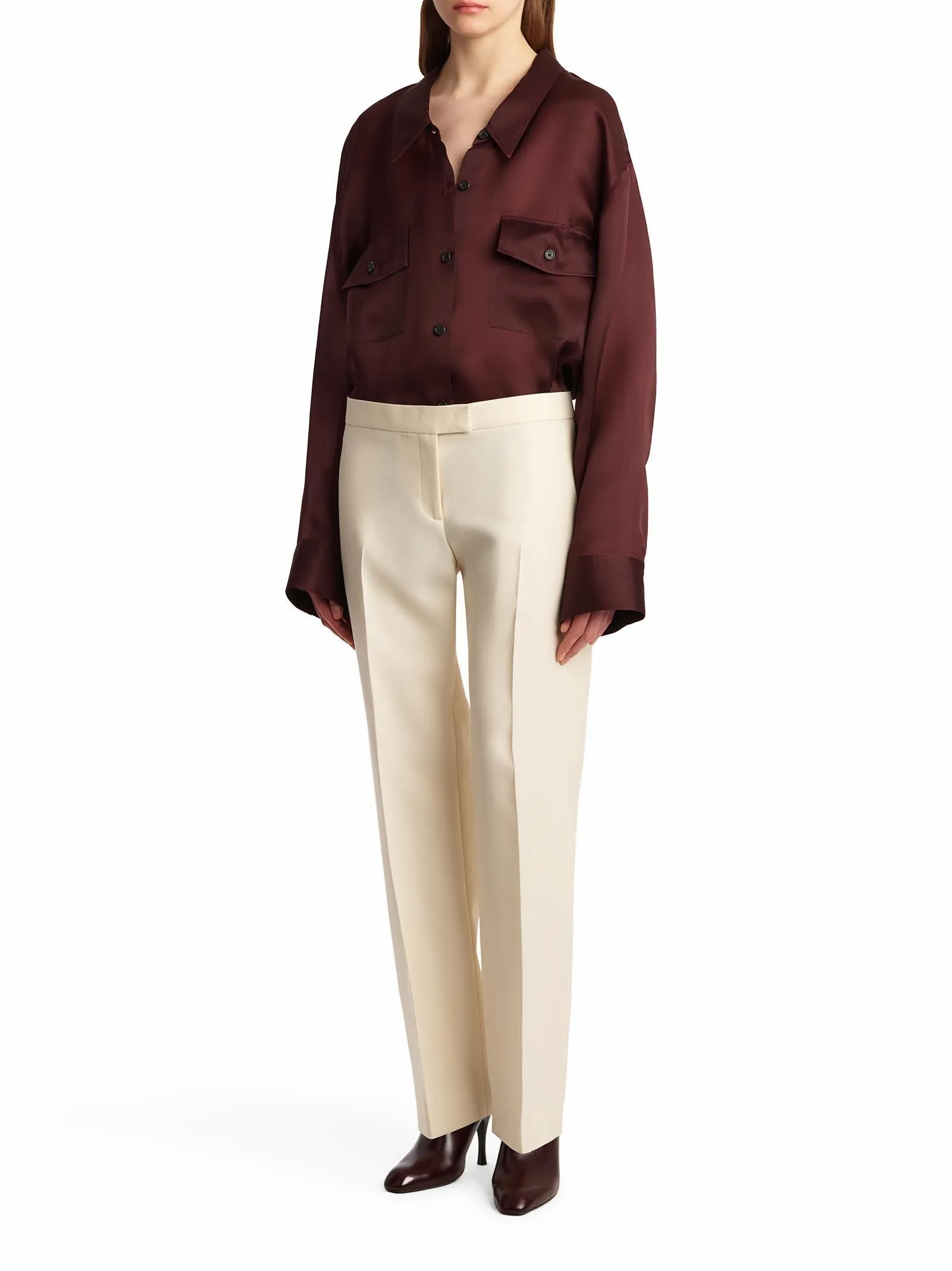 Khaite NY Matteo Shirt in Almandine sold by Lord & Taylor product image thumbnail 3