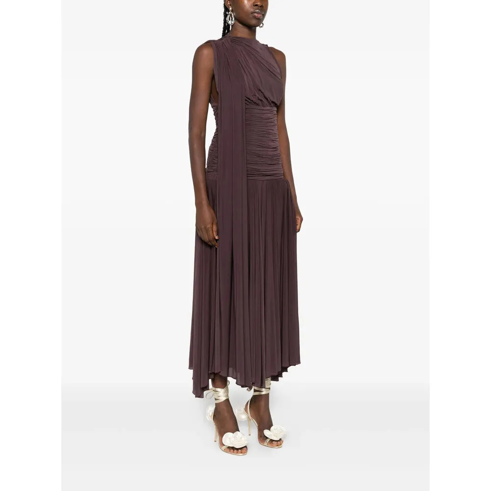 Magda Butrym Draped Burgundy Dress sold by Lord & Taylor product image thumbnail 2