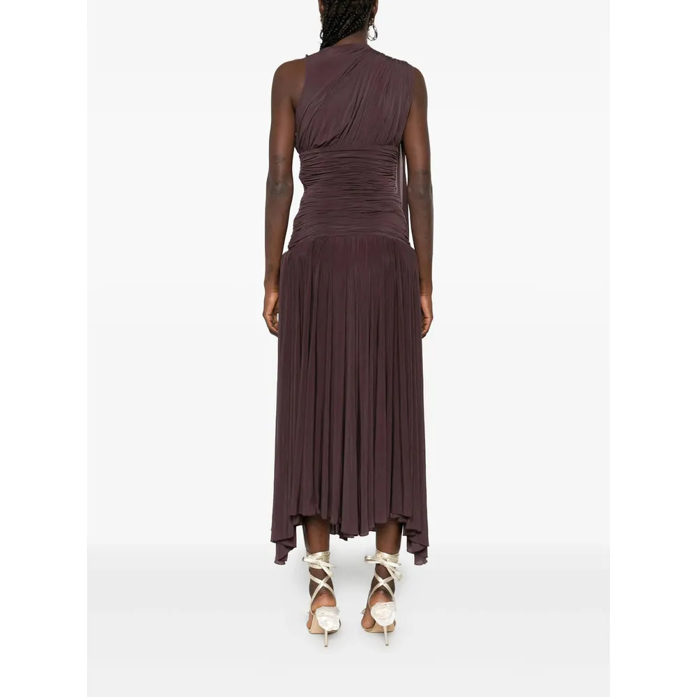 Magda Butrym Draped Burgundy Dress sold by Lord & Taylor product image thumbnail 3