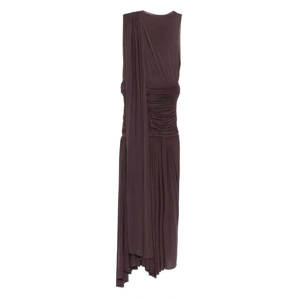 Magda Butrym Draped Burgundy Dress sold by Lord & Taylor