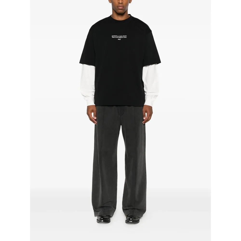 Off-White Slogan Print T-Shirt sold by Lord & Taylor product image thumbnail 4