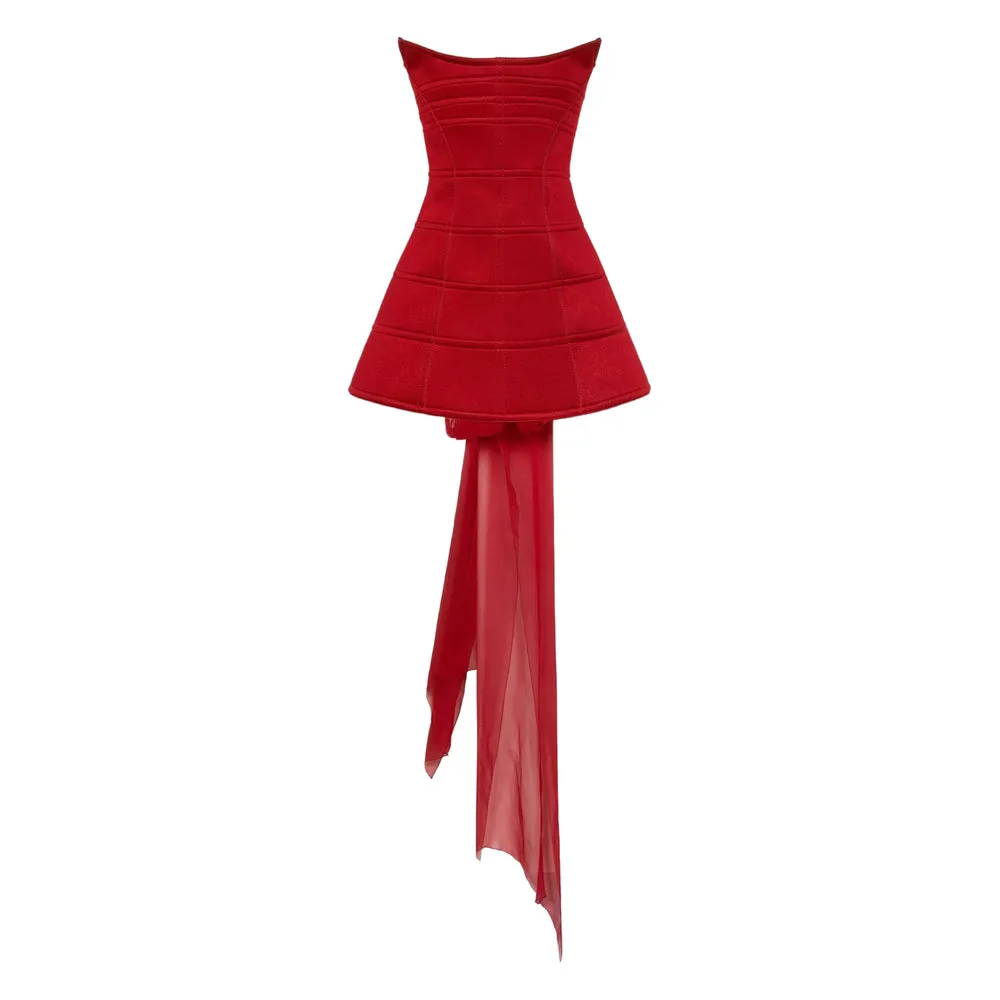 Blumarine Red Strapless Dress sold by Lord & Taylor product image thumbnail 5
