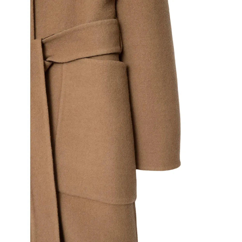 Camel Double-Faced Hooded Wrap Coat sold by Lord & Taylor product image thumbnail 2