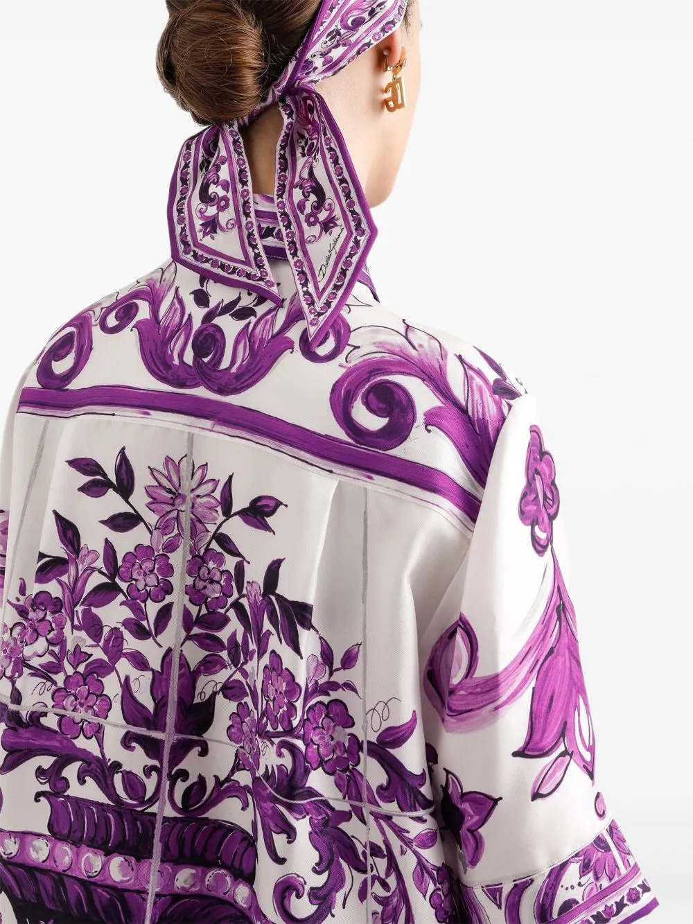 SILK SHIRT WITH MAIOLICA PRINT sold by Lord & Taylor product image thumbnail 5