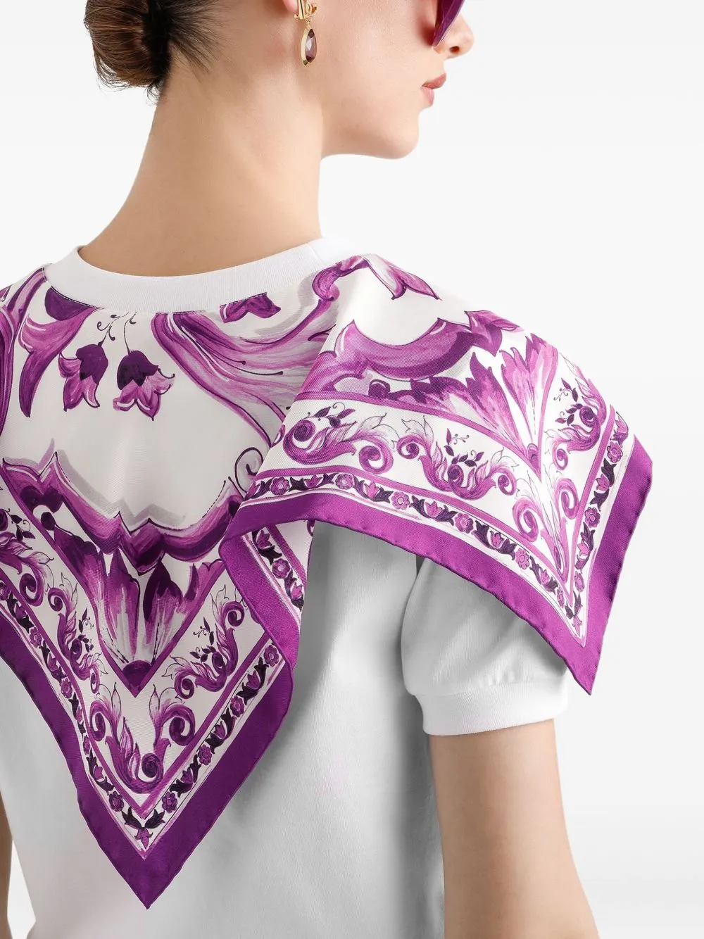 T-SHIRT WITH SCARF sold by Lord & Taylor product image thumbnail 2