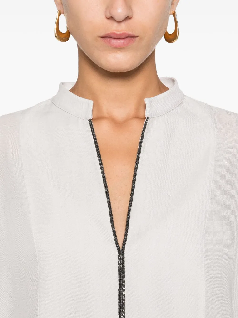 V-NECKED BLOUSE sold by Lord & Taylor product image thumbnail 4