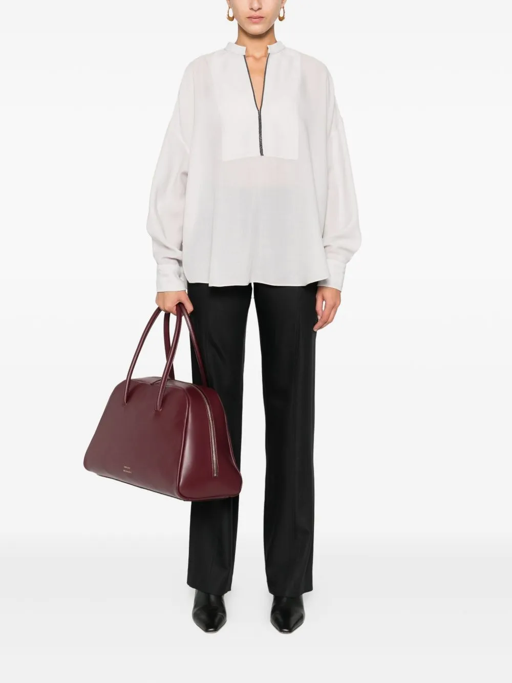 V-NECKED BLOUSE sold by Lord & Taylor product image thumbnail 5