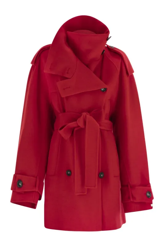 BOUQUET1234 - SHORT WOOL TRENCH COAT sold by Lord & Taylor
