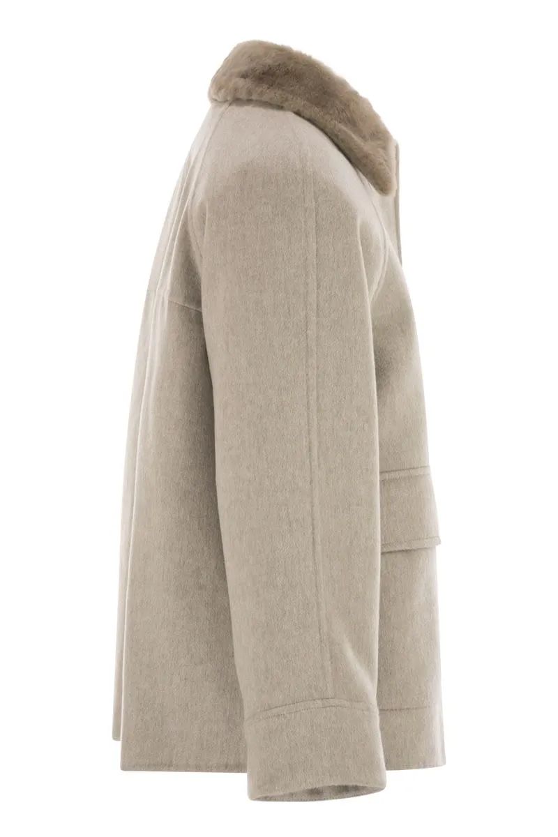 CASHMERE OUTERWEAR WITH FUR COLLAR sold by Lord & Taylor product image thumbnail 3