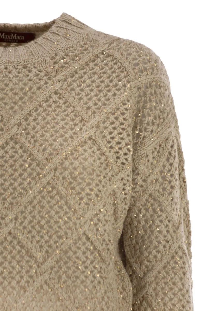 ELLADE - BOXY WOOL AND CASHMERE JUMPER WITH SEQUINS sold by Lord & Taylor product image thumbnail 4