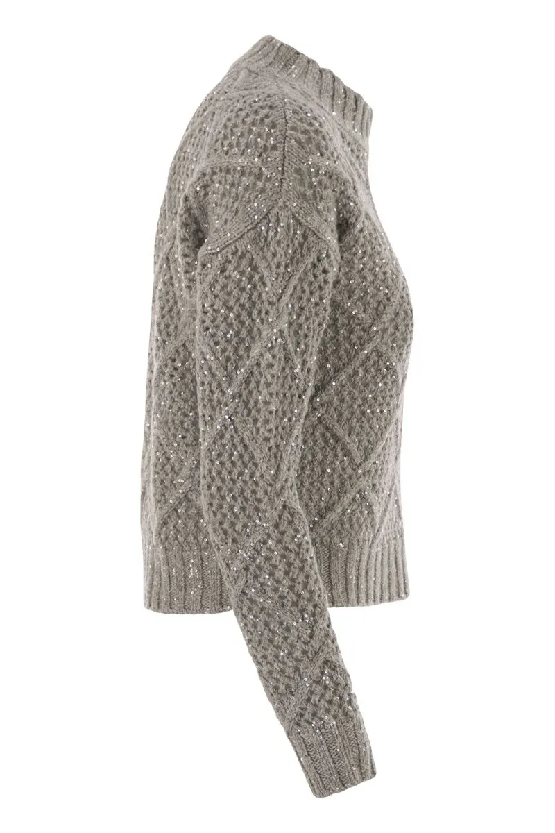 ELLADE - BOXY WOOL AND CASHMERE JUMPER WITH SEQUINS sold by Lord & Taylor product image thumbnail 3