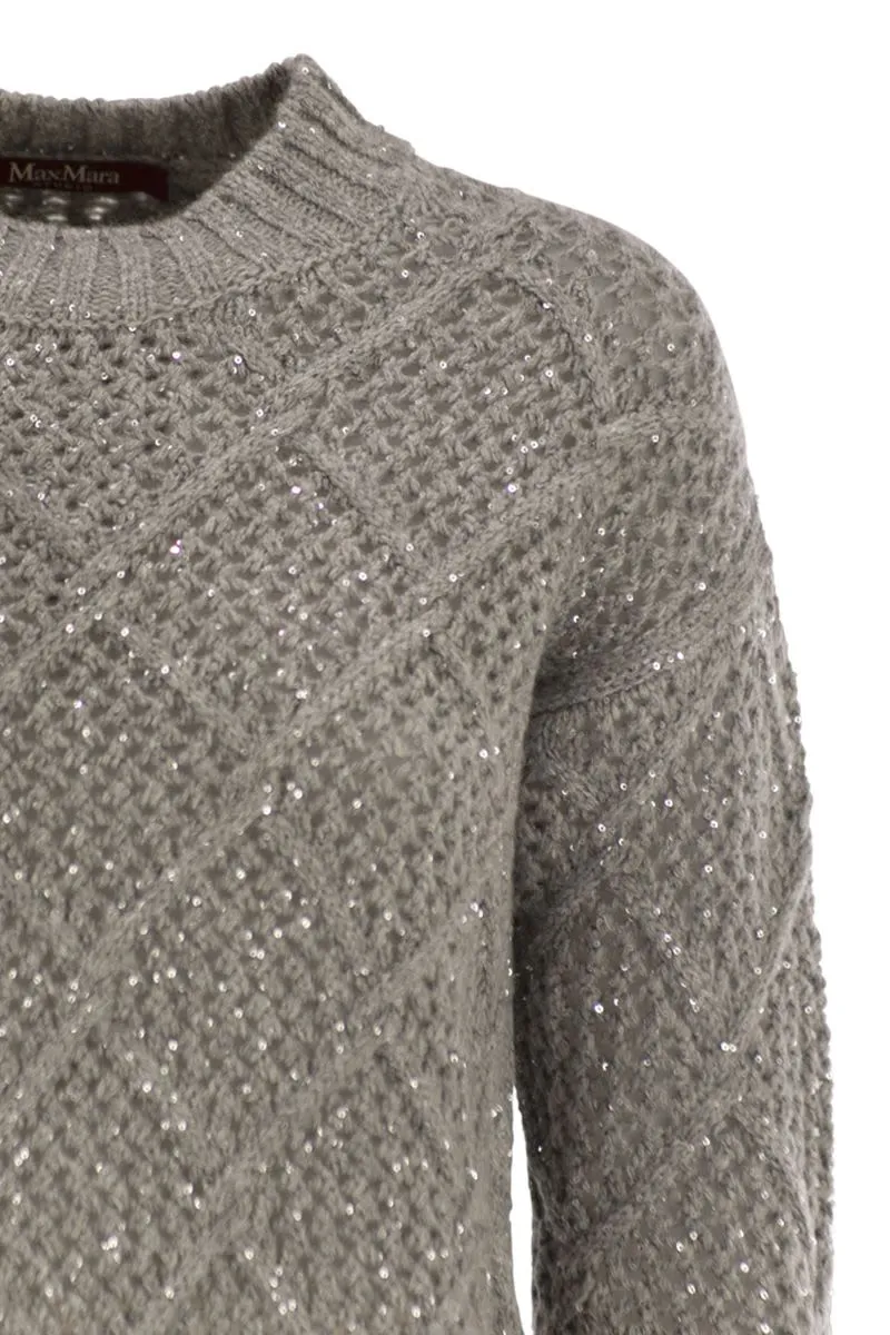 ELLADE - BOXY WOOL AND CASHMERE JUMPER WITH SEQUINS sold by Lord & Taylor product image thumbnail 4