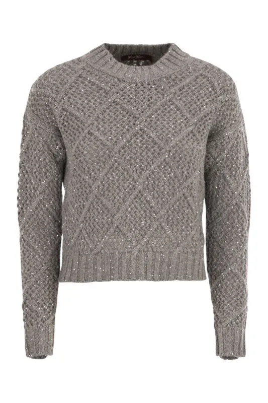 ELLADE - BOXY WOOL AND CASHMERE JUMPER WITH SEQUINS sold by Lord & Taylor