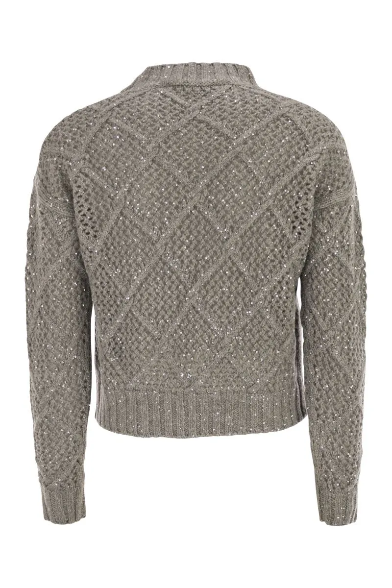 ELLADE - BOXY WOOL AND CASHMERE JUMPER WITH SEQUINS sold by Lord & Taylor product image thumbnail 2