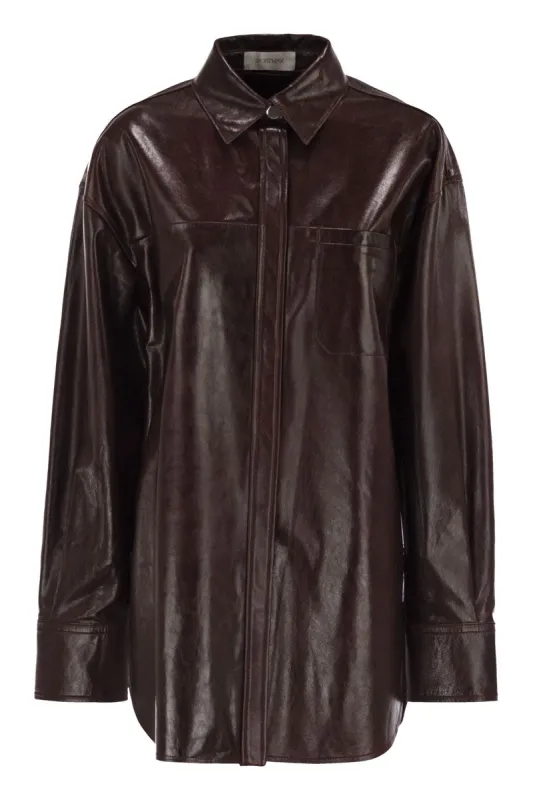 BOREL - OVERSIZED NAPPA LEATHER SHIRT sold by Lord & Taylor